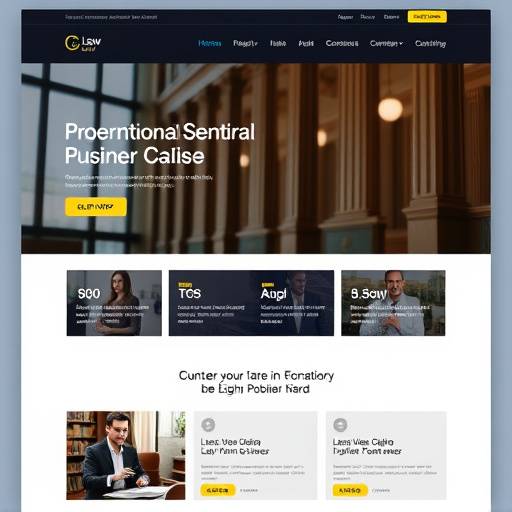 A clean and professional website design for a legal firm specializing in international law.