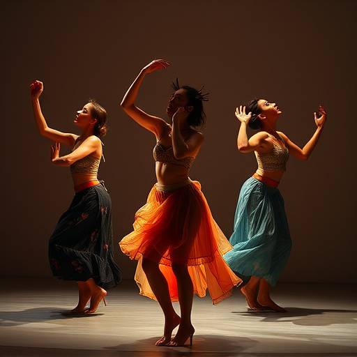 A performance art piece involving dancers and multimedia projections, exploring themes of identity and cultural heritage.
