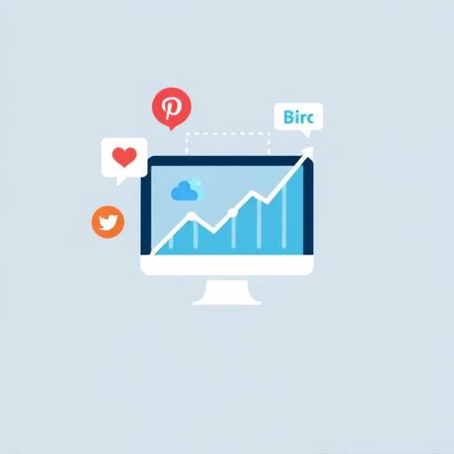 Digital Marketing service icon showing a graph and social media icons