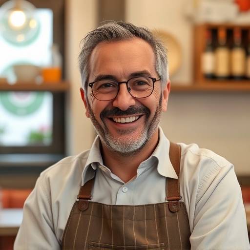 Profile picture of Giovanni Esposito, restaurant owner, with a cheerful expression
